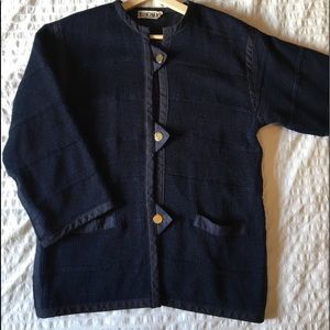 ESCADA Navy Blue Sweater Jacket